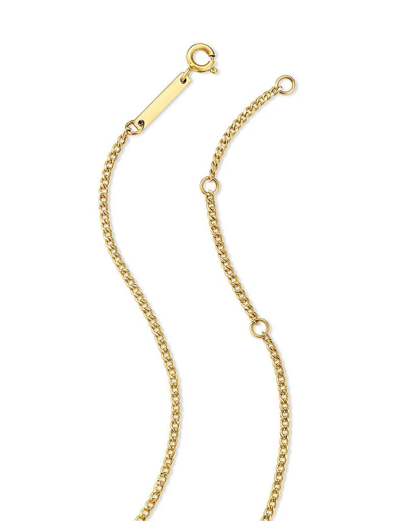 Zoe Chicco Zoe Chicco 14K Yellow Gold Prong Diamonds Diamond Dangle Necklace, 14-16" 4