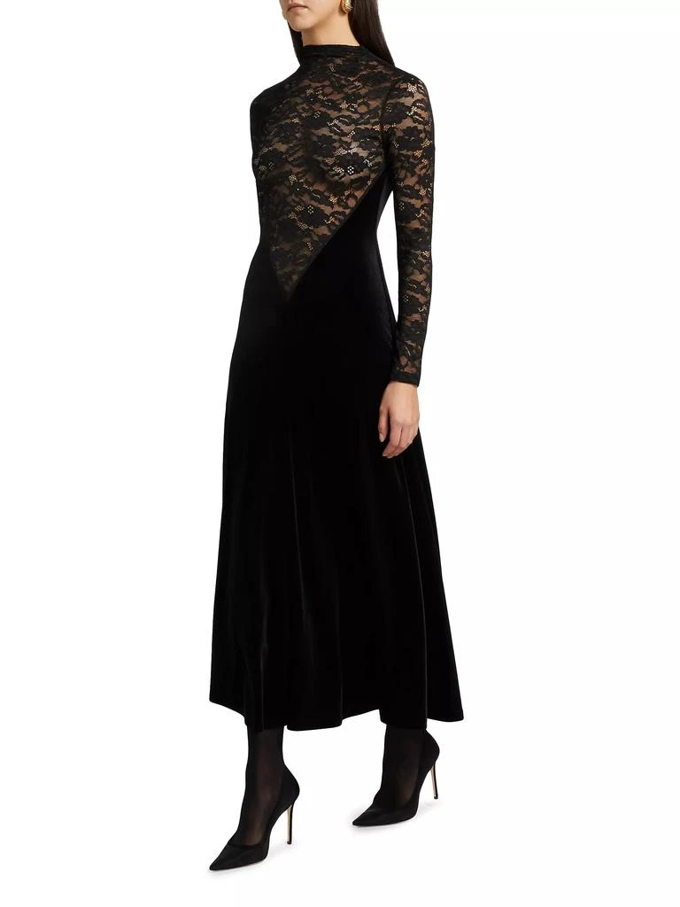 Ronny Kobo Martha Velvet-Lace Long-Sleeve Maxi Dress 2