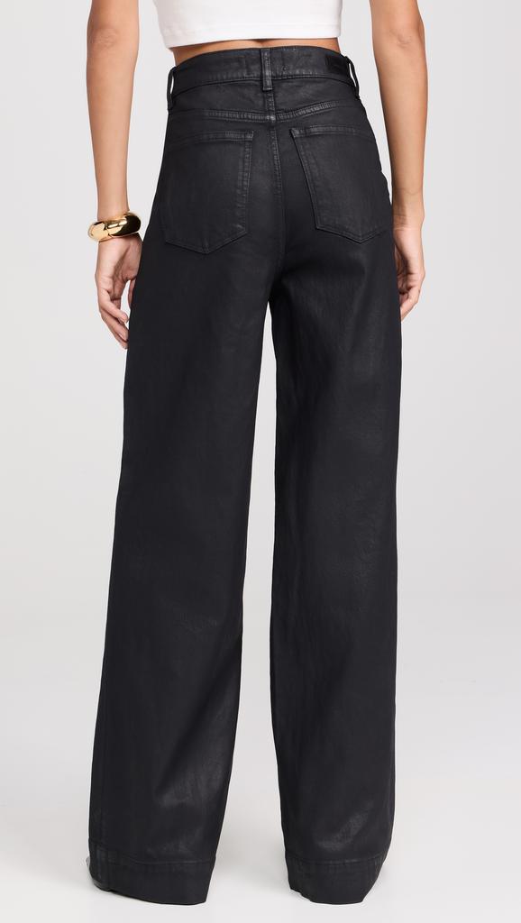 DL1961 Hepburn Wide Leg High Rise Coated Jeans