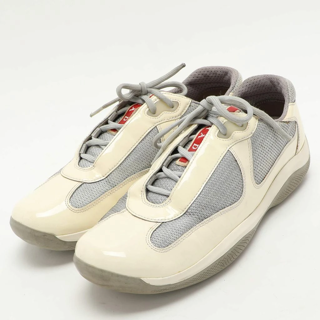 Prada Prada Sport White/Grey Leather And Mesh America's Cup Low Top Trainer Sneakers Size 40 2
