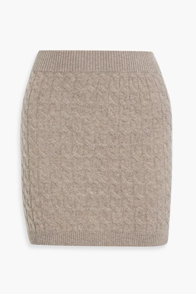 Naadam Cable-knit cashmere mini skirt 1