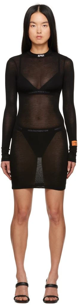 heron preston mini dress Heron Preston Gabardine Zipped Short Dress