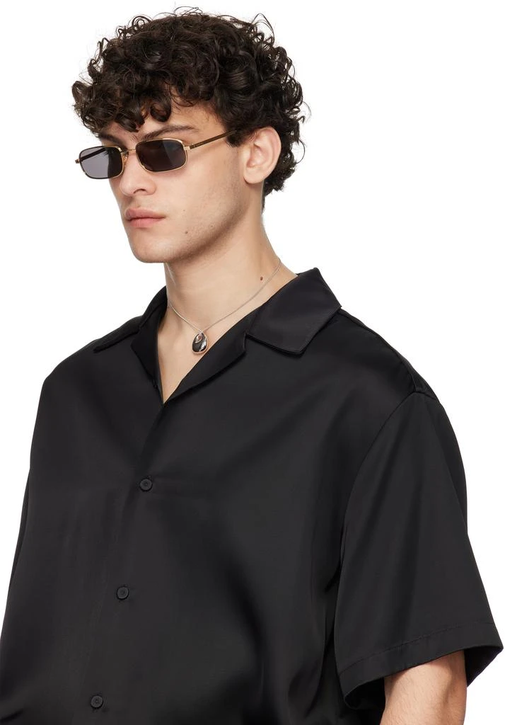 Gucci Gold Rectangular Frame Sunglasses 4