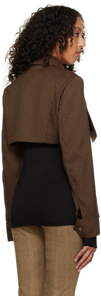 Kiko Kostadinov SSENSE Exclusive Brown & Navy Myrna Jacket 3