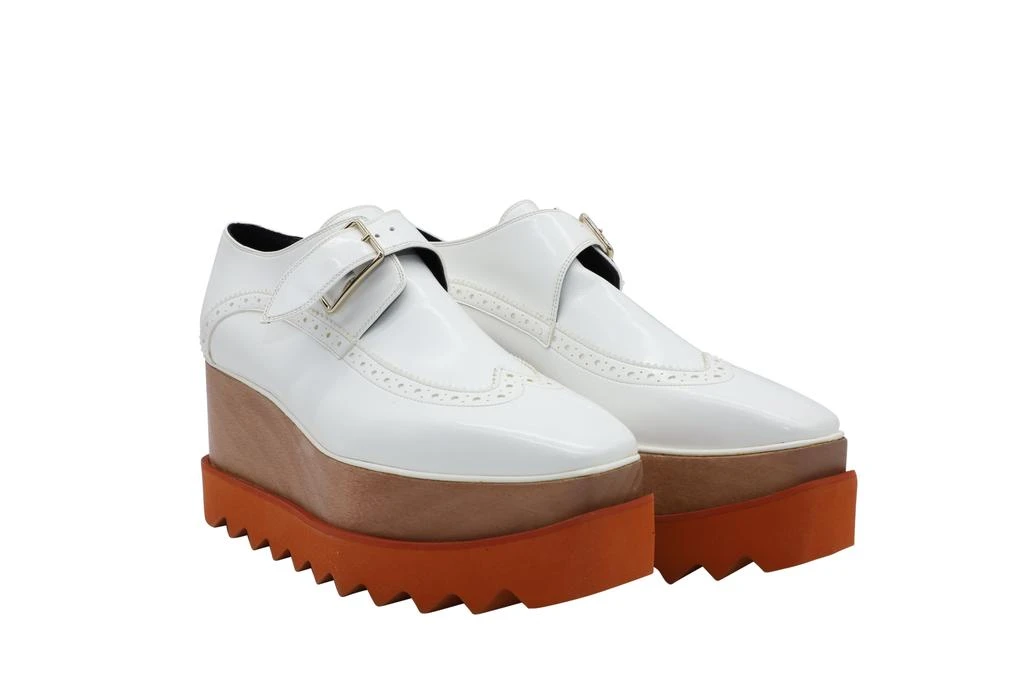 Stella McCartney Stella McCartney Scarpa Dana Platform Brogue in White Faux Leather 4