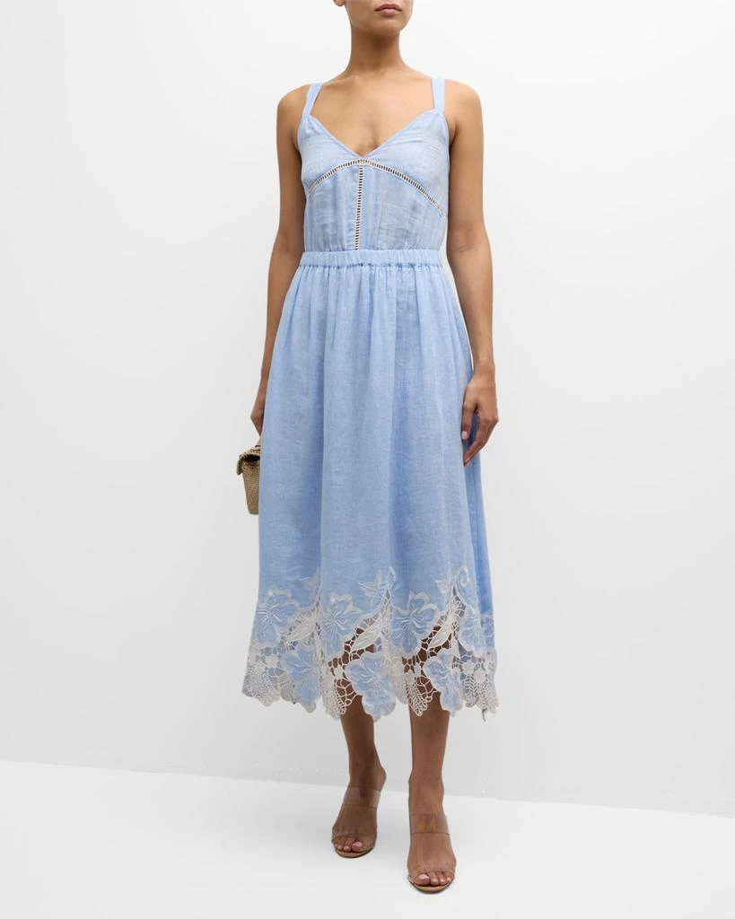 knee length dresses for ladies Milani Embellished Strapless Midi Dress in navy