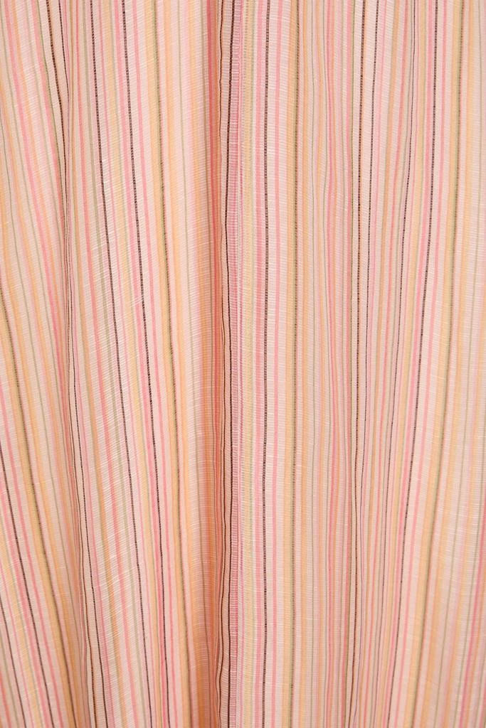 Derek Lam Anna twisted striped linen and silk-blend gauze midi dress 4