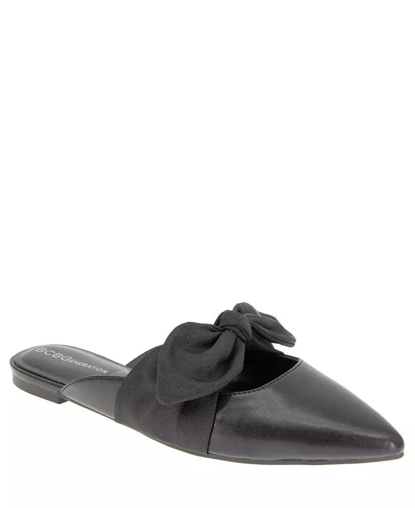 BCBG Women's Kandy Slip-On Pointy Toe Bow Dress Flats 1