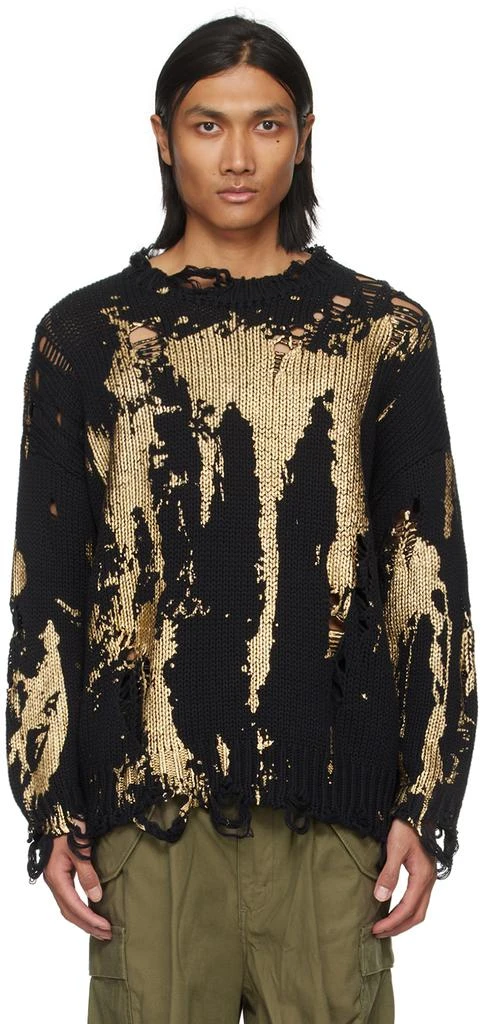 R13 Black Printed Sweater 1