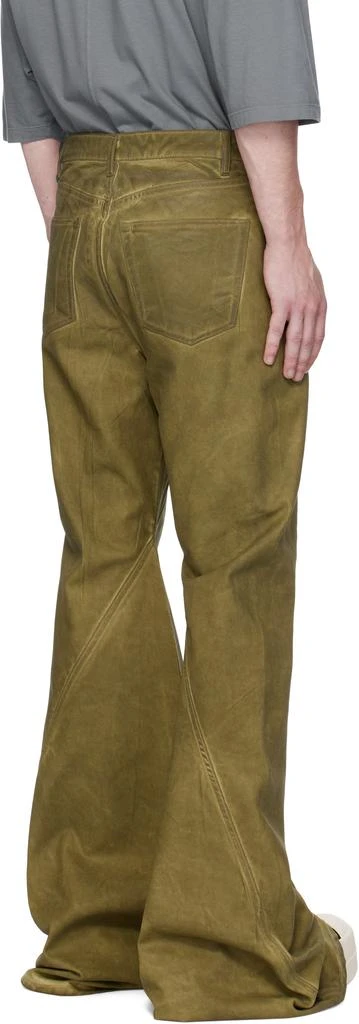 Rick Owens Khaki Porterville Bias Bootcut Jeans 3