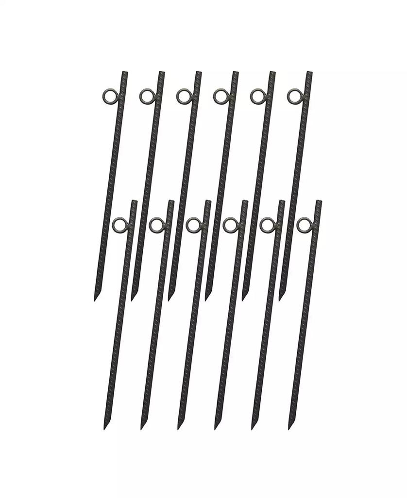 Yard Tuff Grip Rebar 18 Inch Steel Durable Tent Canopy Ground Stakes (12 Pack)
