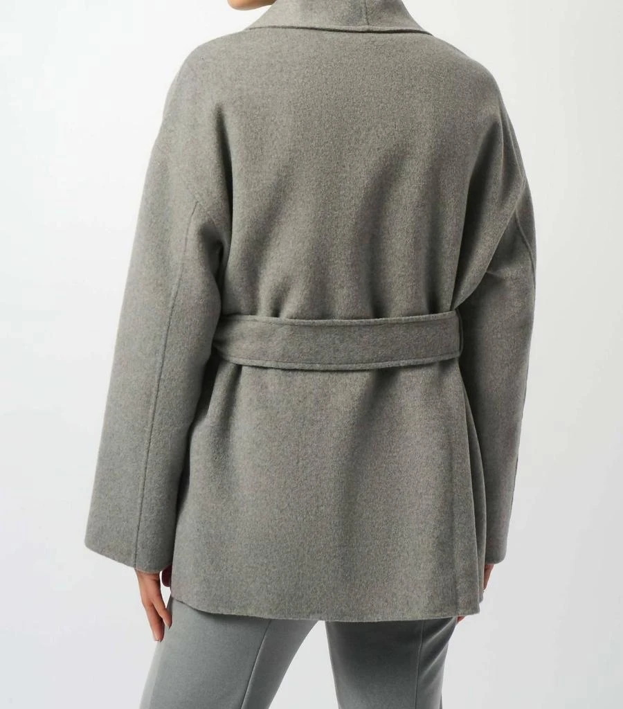 JOSEPH RIBKOFF Joseph Ribkoff - Wool Blend Belted Coat With Shawl Collar 2