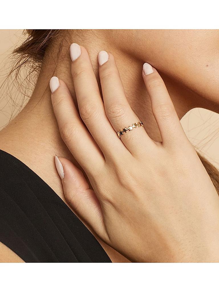 Oradina 14K Yellow Gold Aim for the Stars Ring