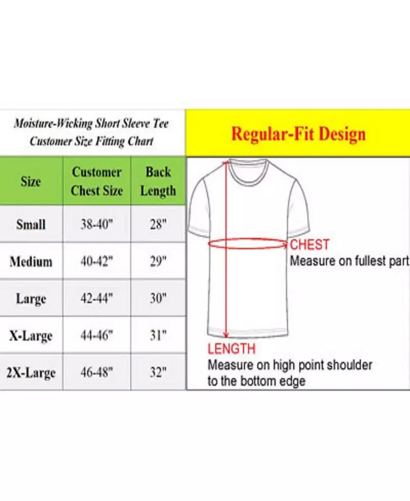 Galaxy By Harvic Men's Short Sleeve Moisture-Wicking Quick Dry Performance Crew Neck Tee -5 Pack 8