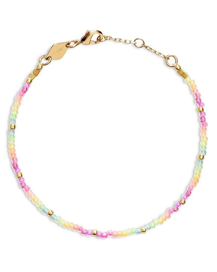 ANNI LU Neon Rainbow Beaded Bracelet in 18K Gold Plated 1