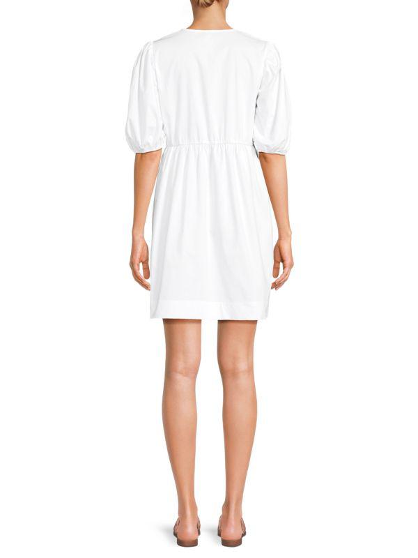 Renee C. Puff Sleeve Mini A Line Dress