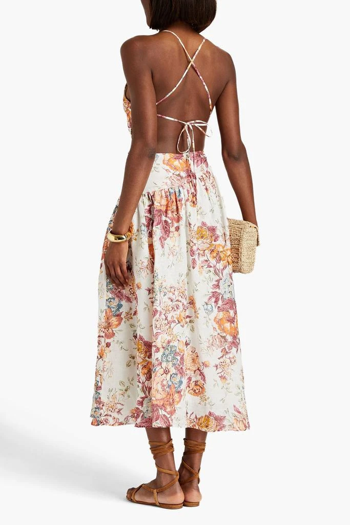 Zimmermann Cutout floral-print linen midi dress 3