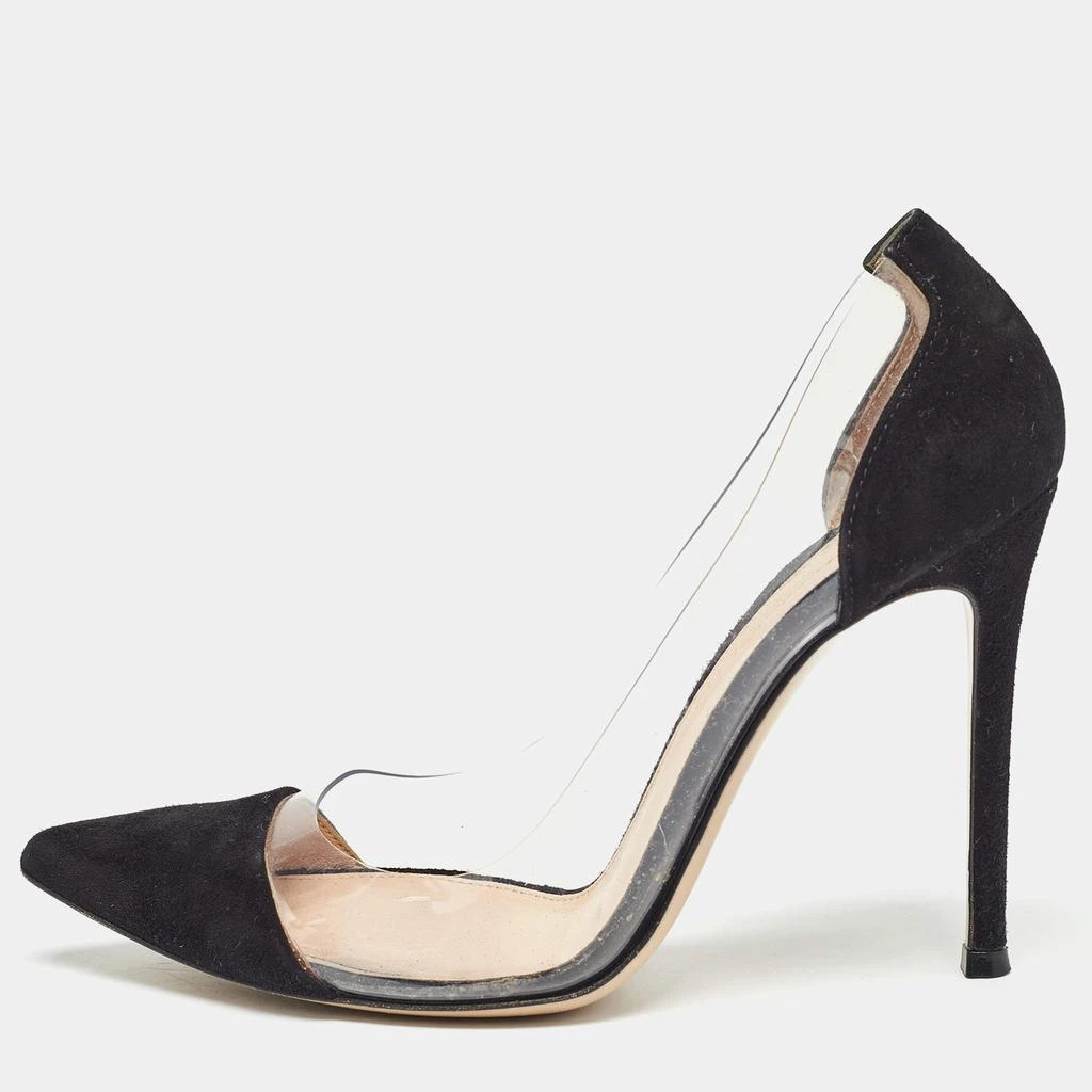 Gianvito Rossi Gianvito Rossi Black Suede and PVC Plexi Pumps Size 36 1