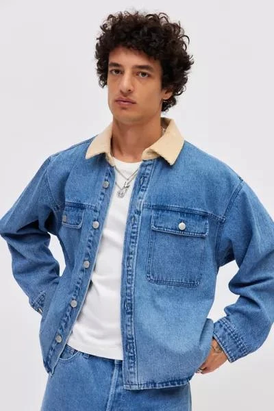 Obey OBEY Idris Corduroy Collar Denim Shirt Jacket 1