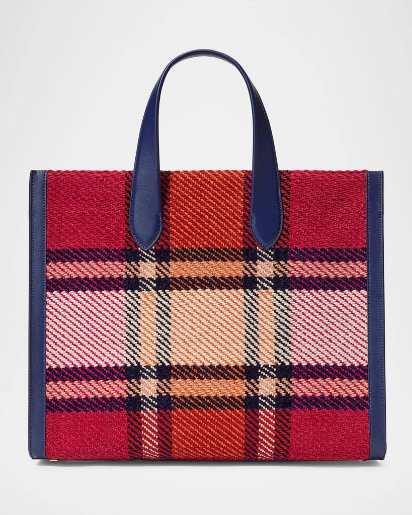 Kate Spade manhattan grand plaid tweed tote bag 5