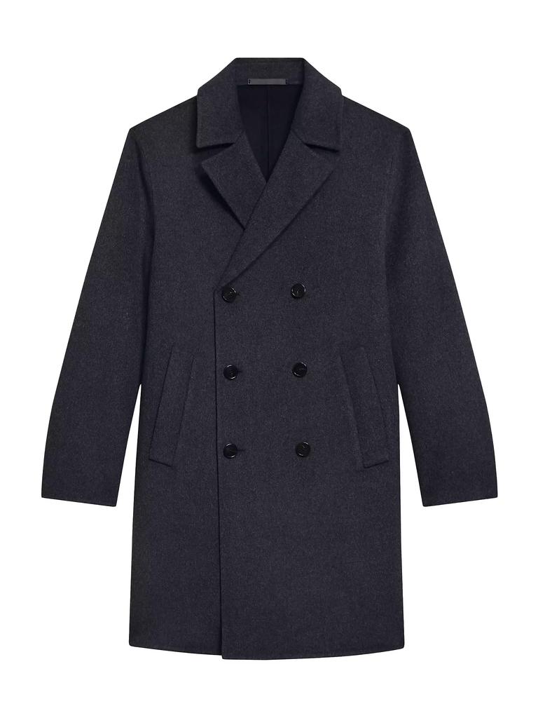 Theory Double-Breasted Wool-Cashmere Coat