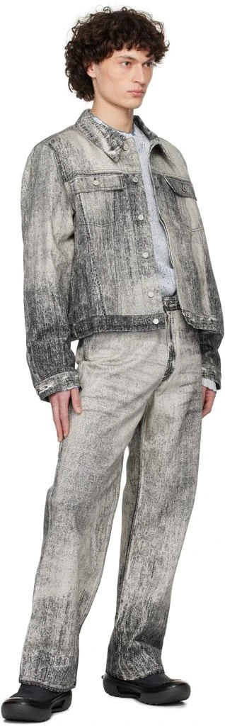 CAMPERLAB Gray Paint Print Denim Jacket 4