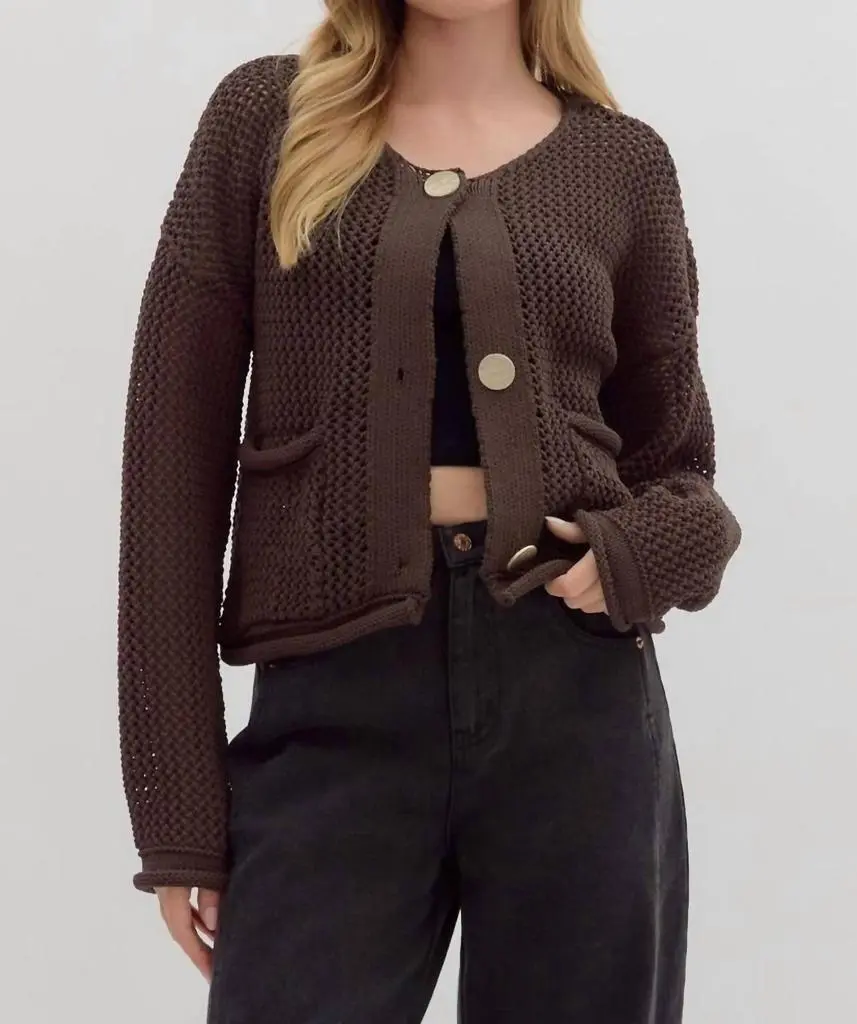 entro Entro - Crochet Cardigan