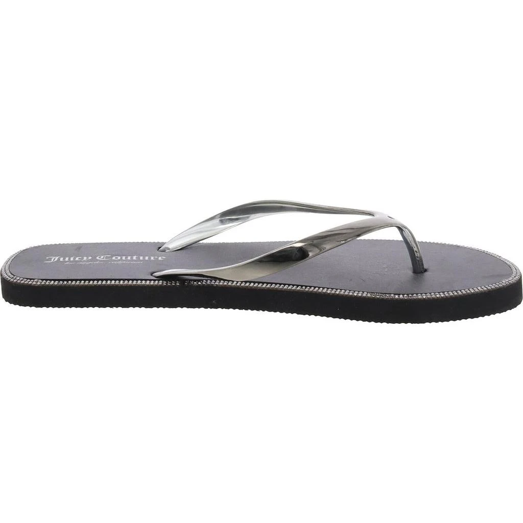 Juicy Couture Womens Embellished Manmade Flip-Flops 2