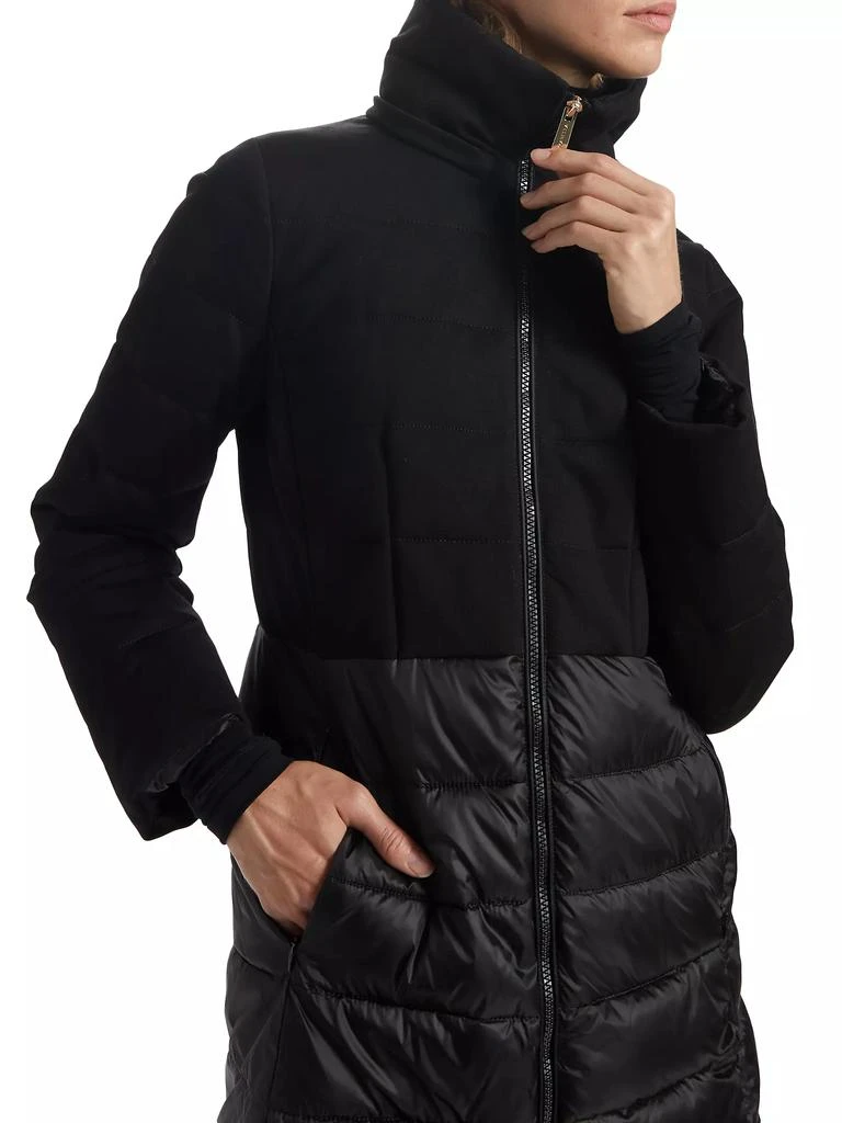 Marella Jersey &amp; Satin Puffer Jacket 7