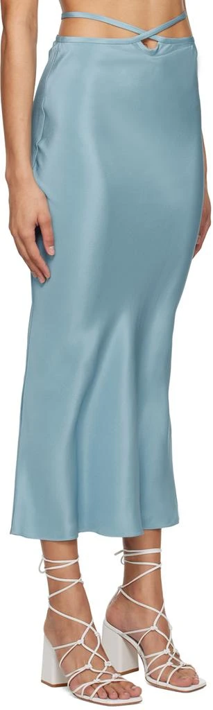 Christopher Esber Blue Loophole Tie Maxi Skirt 2