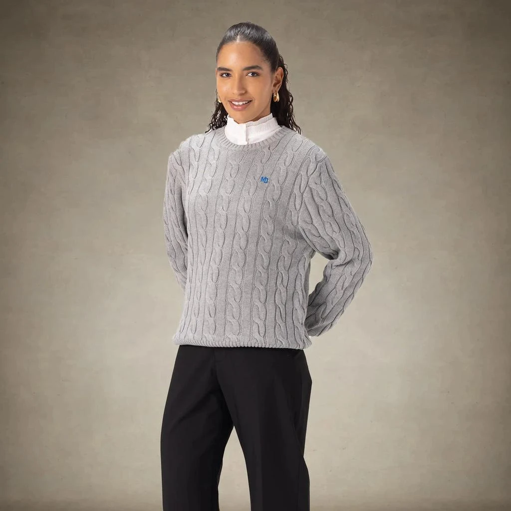 Members Only Women's Crew Neck Cable Sweater 3