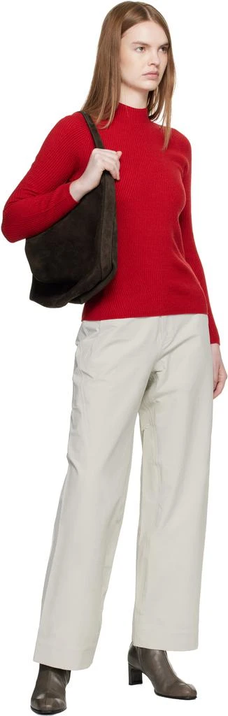 Veilance Red Conic Wool Midlayer Sweater 4