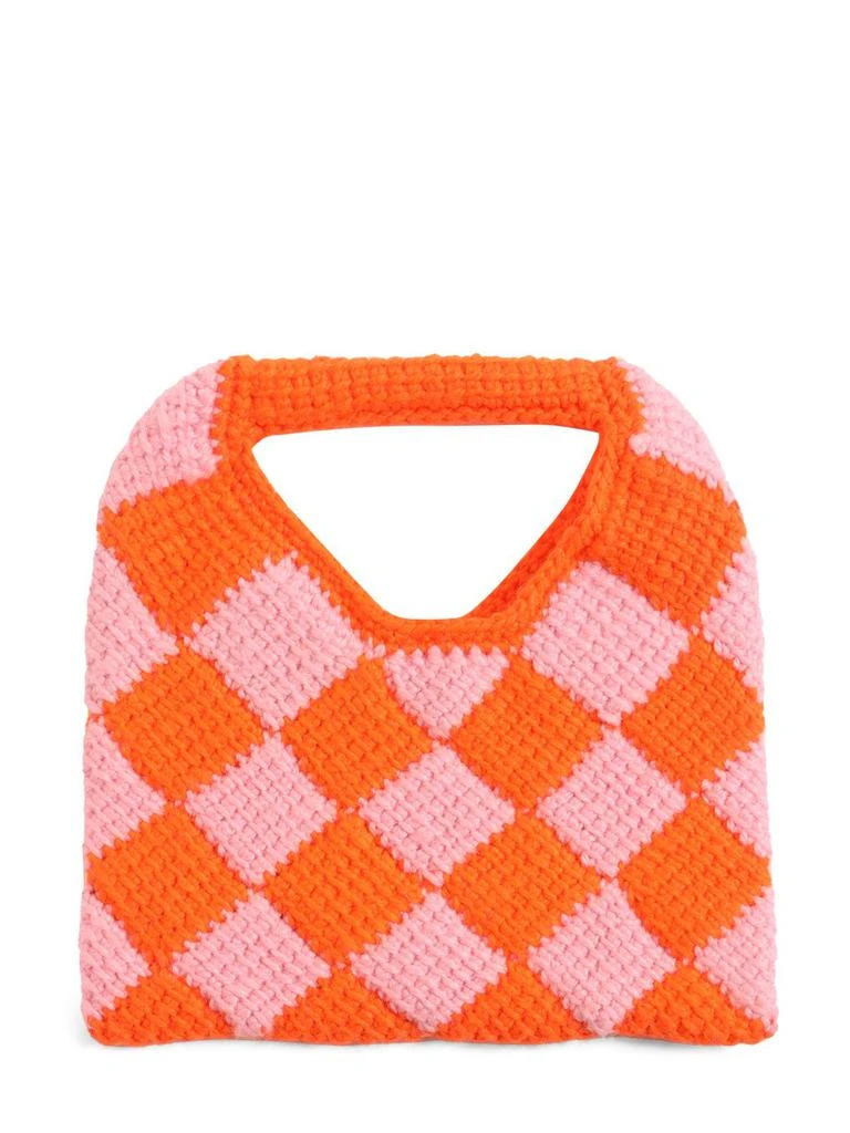 MARNI JUNIOR Color Block Woven Tote Bag W/ Logo 2