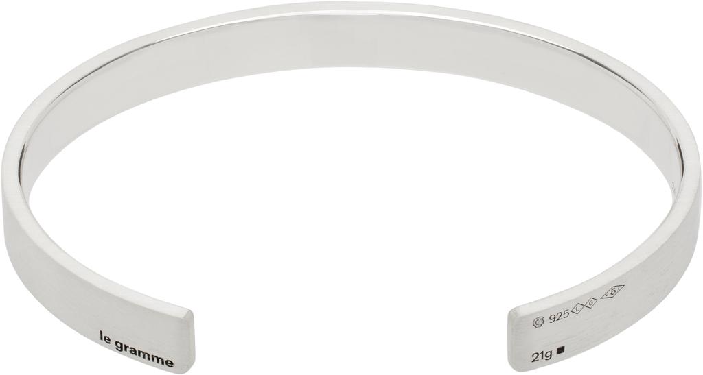 Le Gramme Silver Ribbon 'Le 21g' Bracelet