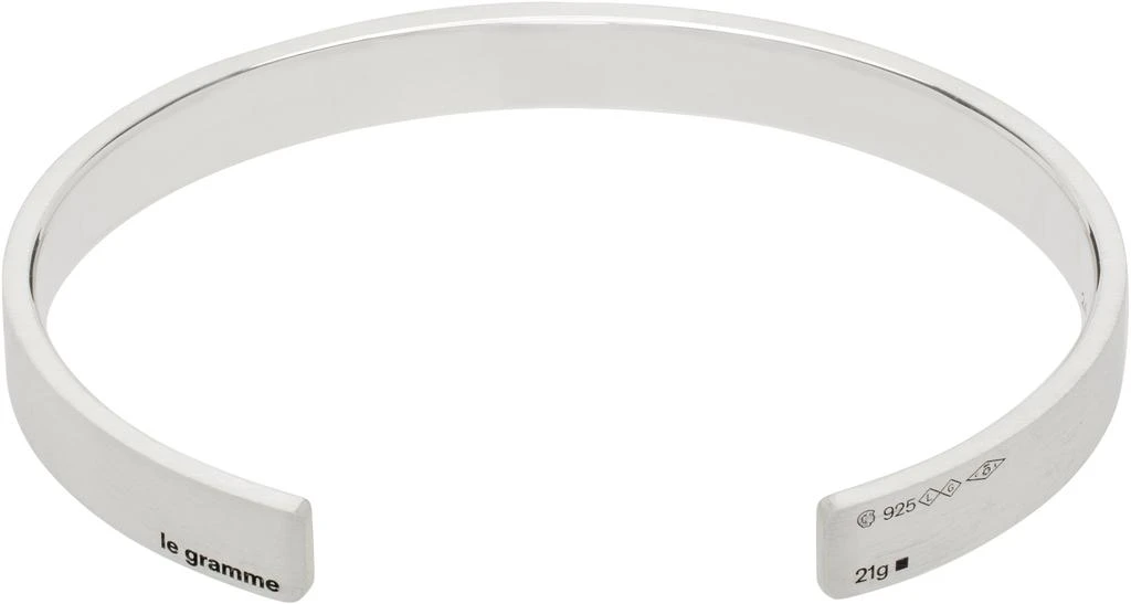 Le Gramme Silver Ribbon 'Le 21g' Bracelet 2