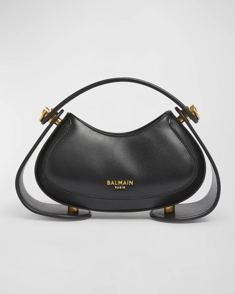 Balmain Jolie Madame Small Top-Handle Bag in Box Leather 1
