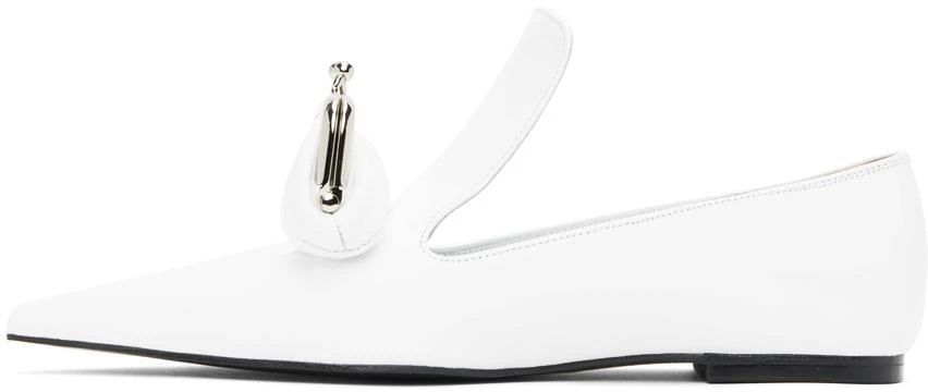 pushBUTTON White Coin Purse Loafers 3
