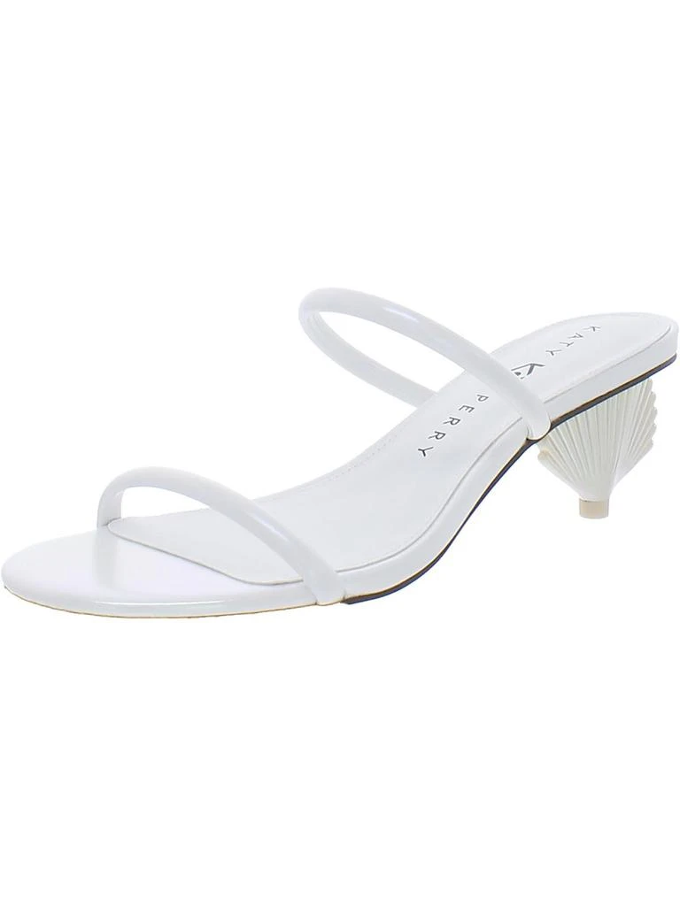 Katy Perry The Scalloped Shell Womens Faux Leather Iridescent Heels 1
