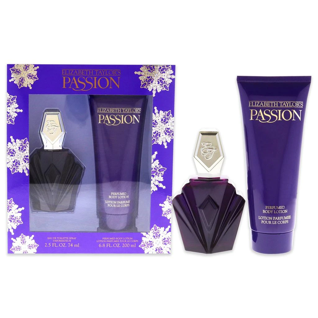 Elizabeth Taylor Passion by  for Women - 2 Pc Gift Set 2.5oz EDT Spray, 6.8oz Perfumed Body Lotion 1