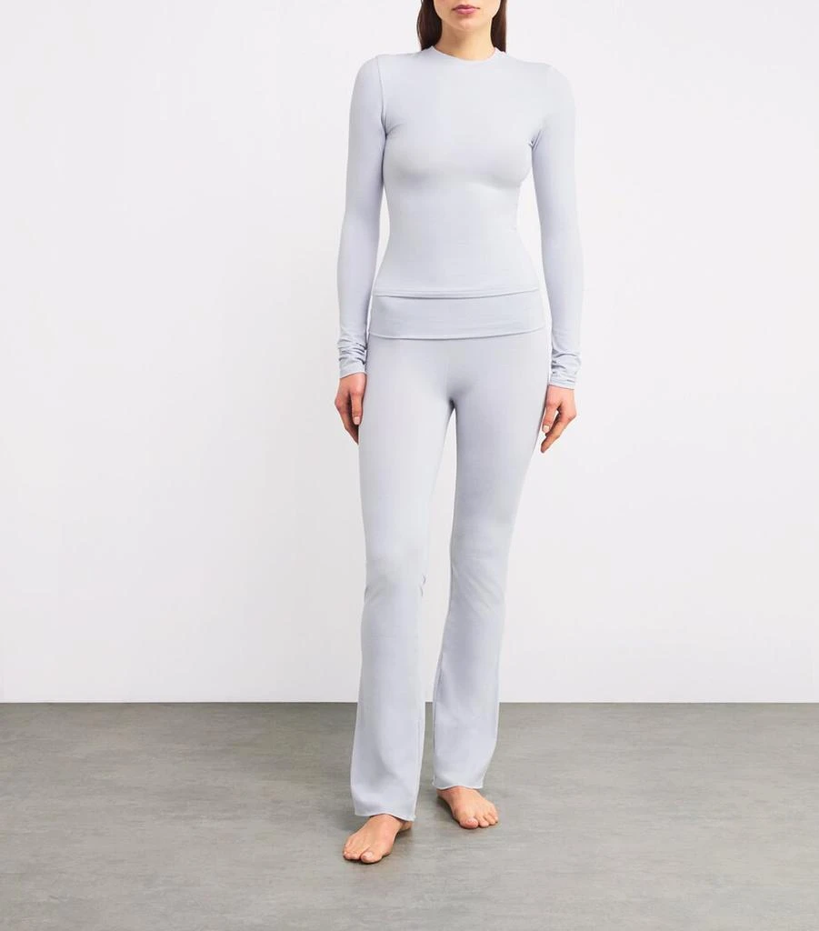SKIMS Cotton-Blend Long-Sleeve T-Shirt 2