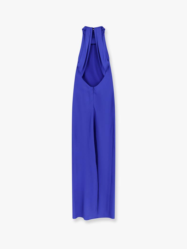 ACTUALEE Satin long dress with neckline on the back