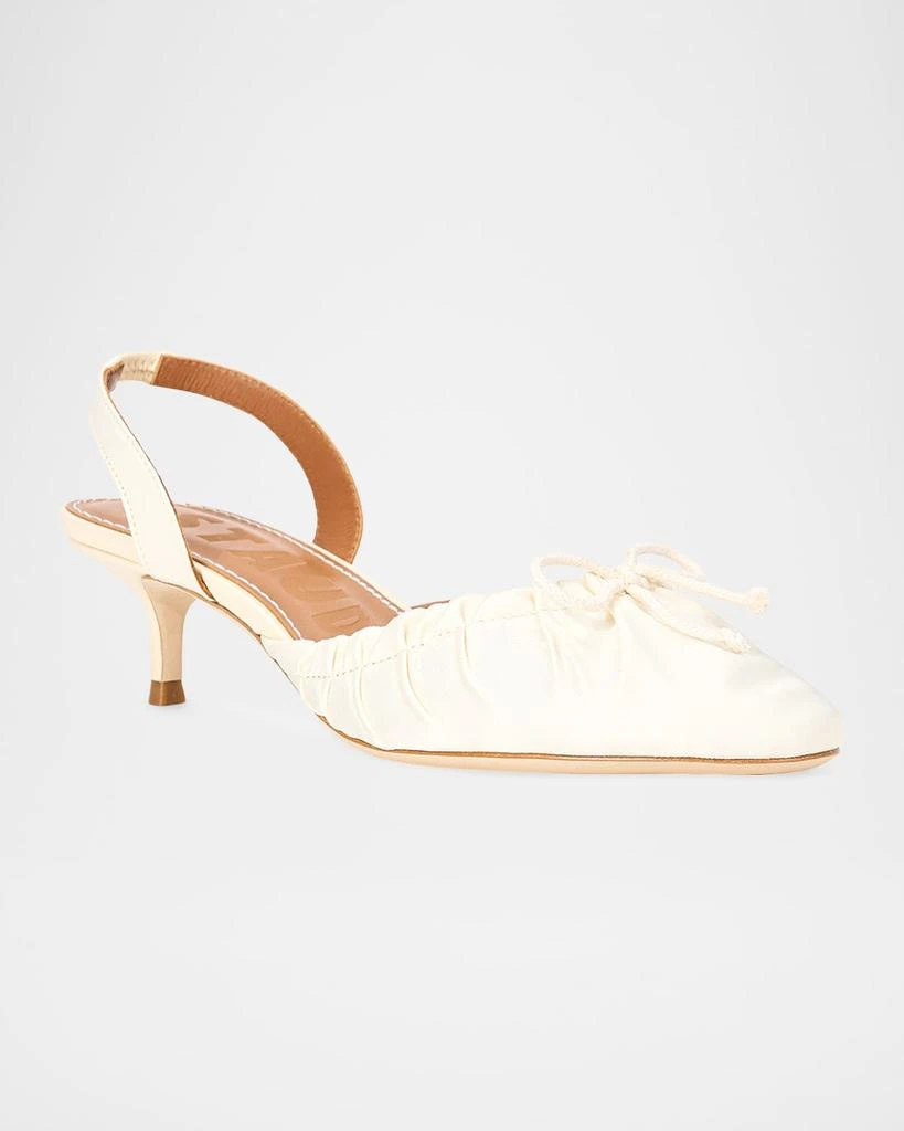 Staud Alba Satin Ballet Slingback Pumps 4