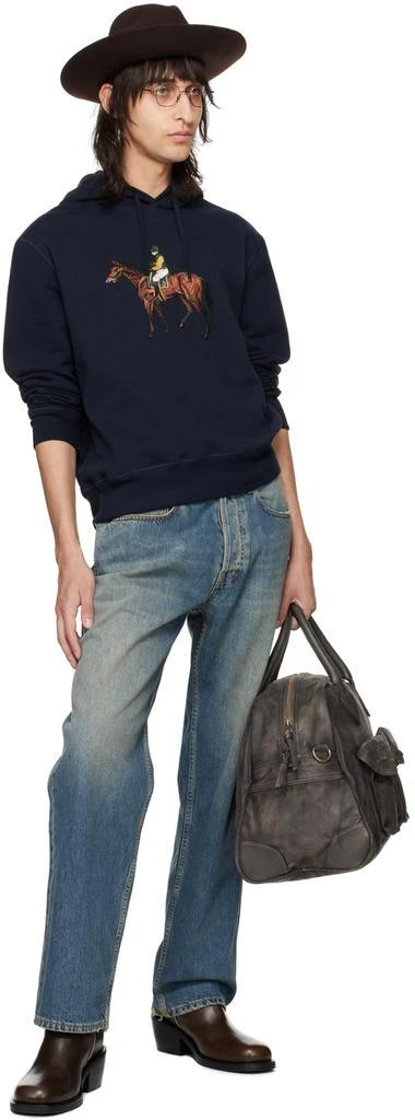 Ralph Lauren Navy Standing Horse Hoodie 4