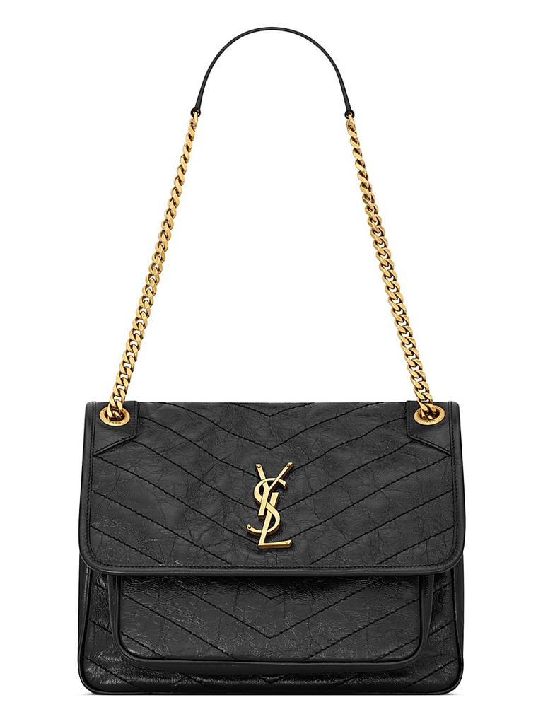 Yves Saint Laurent Niki Medium Shoulder Bag in Vintage Leather