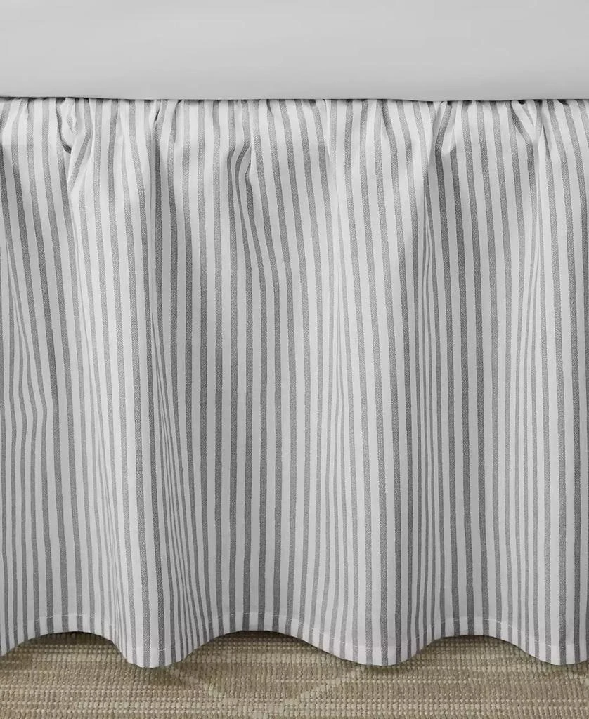 Laura Ashley Ticking Stripe Ruffled Bedskirt, Full 5