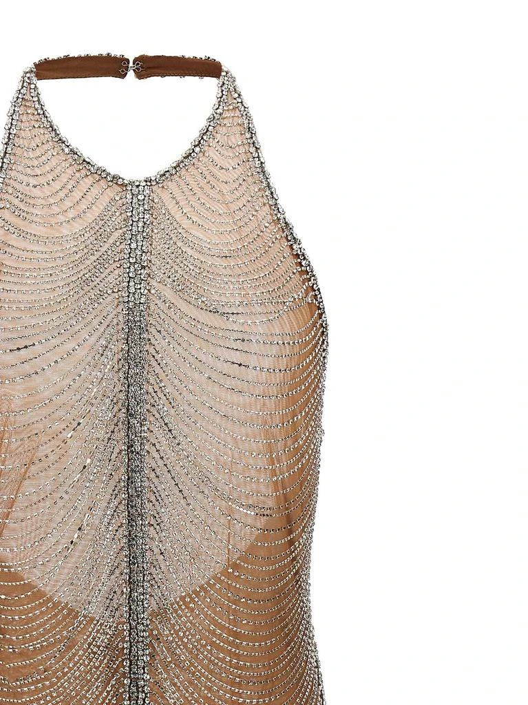 retrofête Retrofete Irina Embellished Halterneck Mini Dress 3