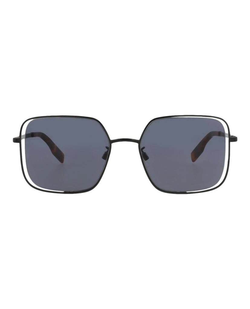 Alexander McQueen Square-Frame Metal Sunglasses