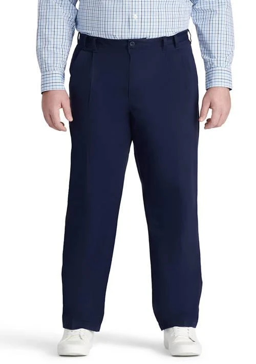 IZOD Big Tall Performance Stretch Pleated Chino Pants 1