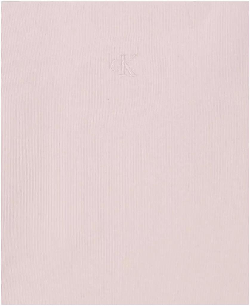Calvin Klein Big Girls Long Sleeves Square Neck Ribbed T-shirt