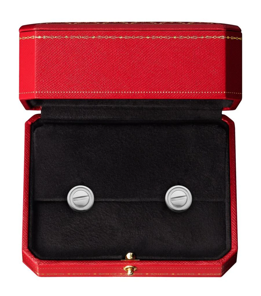Cartier White Gold LOVE Stud Earrings 2